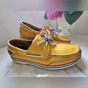 Rockport Top-Sider Yellow Tan Men's 12M Boat Walking Shoes Leather Upper